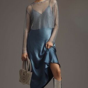 Dolan Mesh Slip Twofer Midi Dress